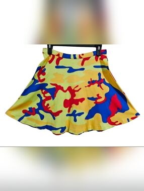 1987 Stephen Sprouse + Andy Warhol Camo Skater Skirt